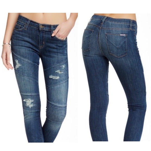 HUDSON | 'Brooklyn Moto Super Skinny' Jeans in Walk of Fame | Size 25 - Picture 1 of 15